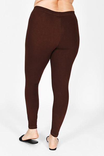 Picture of BROWN COTTON LEGGING HIGH WAISTED